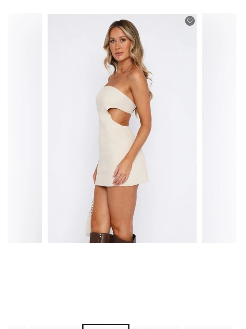 White Fox Talk Back Mini Cutout mini Dress XS NWOT - Picture 5 of 6